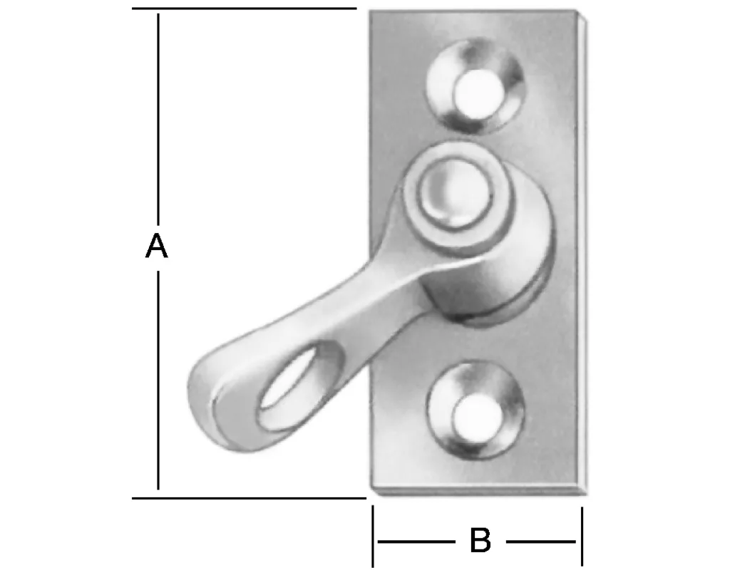 VORMANN Vorreiber auf Platte 45x20 mm
