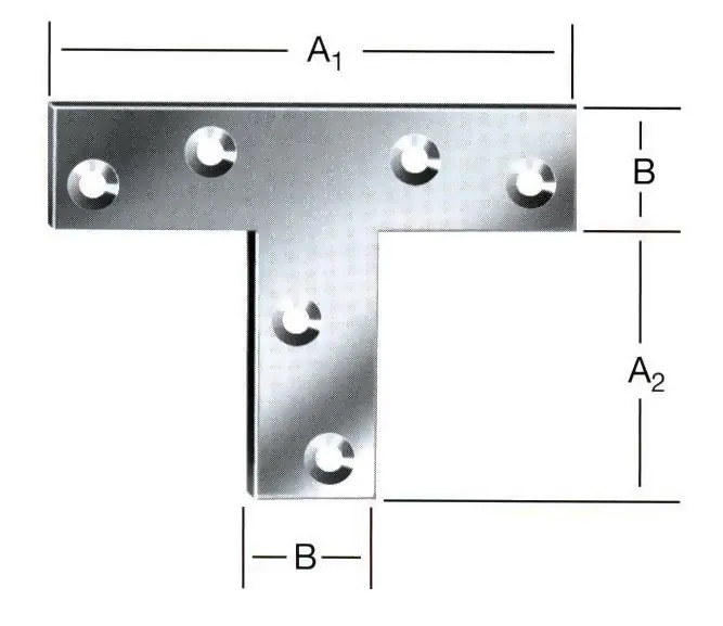 VORMANN T-Flachwinkel  120x54x16 mm